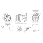 Hella Air Conditioning Compressor fits Dacia Logan 2006 on 1.2