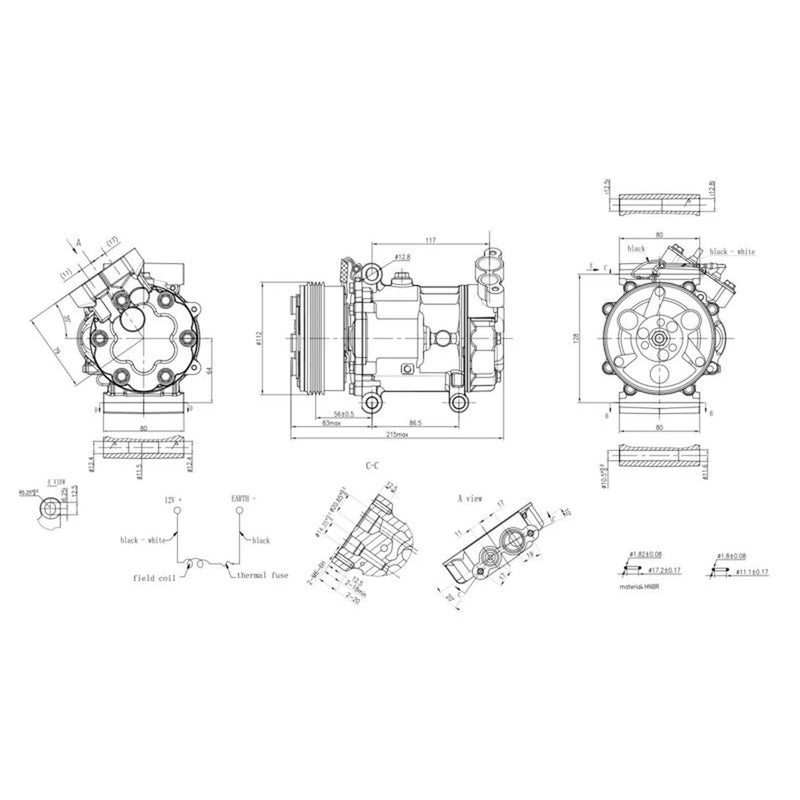 Hella Air Conditioning Compressor fits Dacia Logan 2006 on 1.2