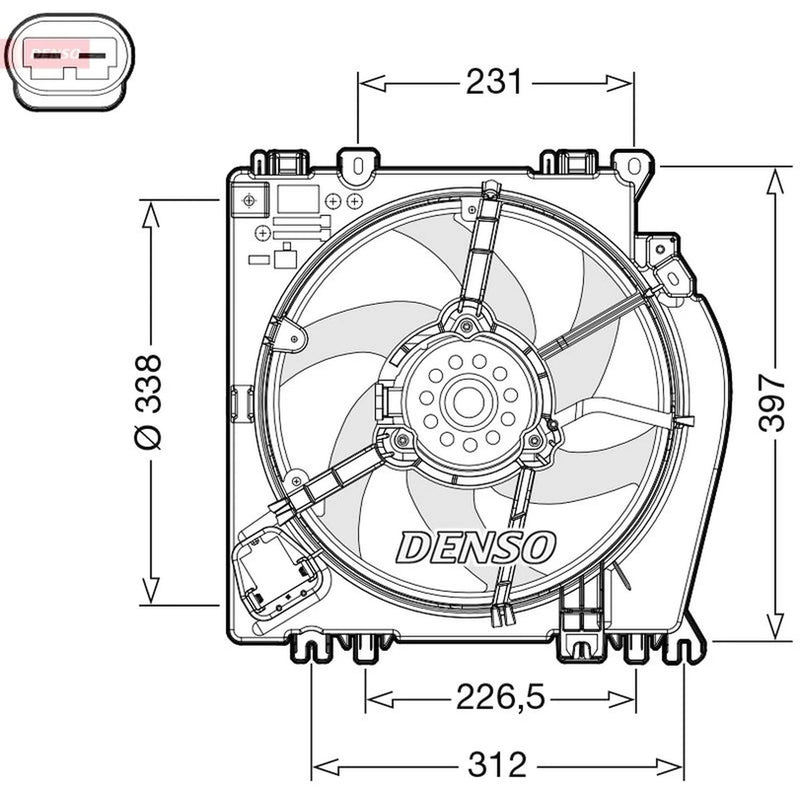 Denso Engine Cooling Fan fits Nissan Micra C+C III 2005-2010 1.6