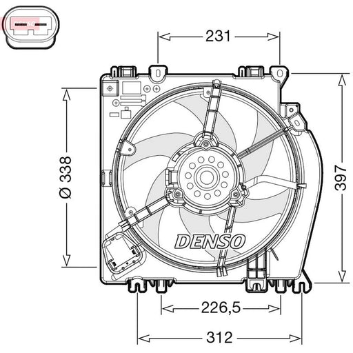 Denso Engine Cooling Fan fits Nissan Micra C+C III 2005-2010 1.6