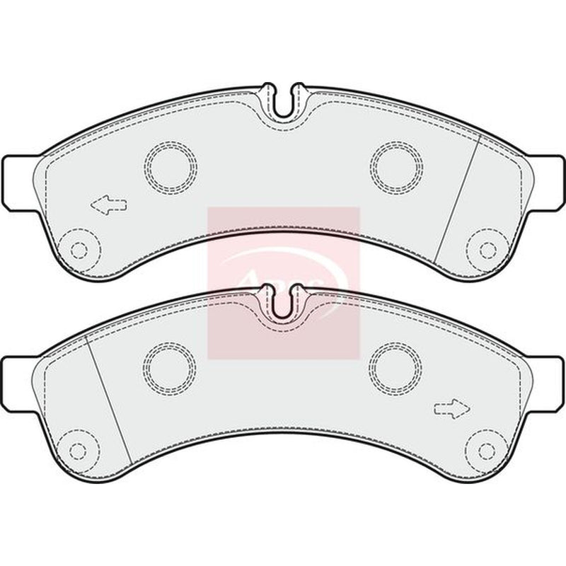 Apec Rear Brake Pad Set fits Iveco Daily IV 2006-2011