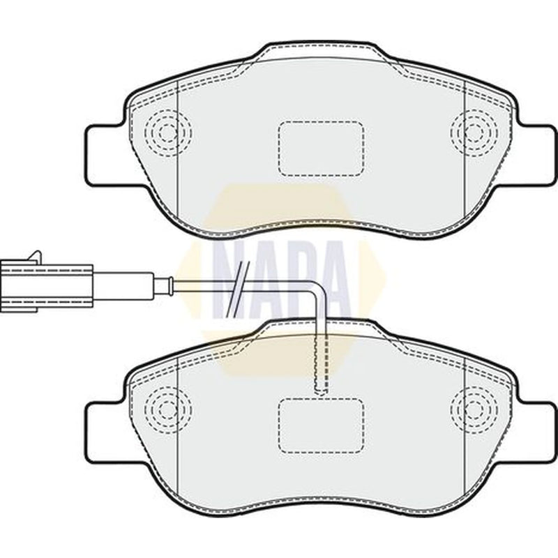 NAPA Front Brake Pad Set fits Fiat 500 2007 on 1.3