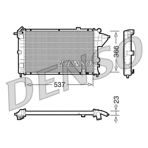 Denso Engine Radiator fits Opel Calibra A 1989-1997 2.0