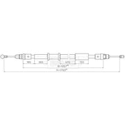 Borg & Beck Handbrake Cable Right Rear BKB3904