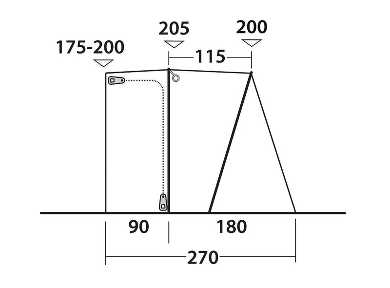 Outwell San Diego Driveaway Awning Grey Outwell - Dynamic Drive