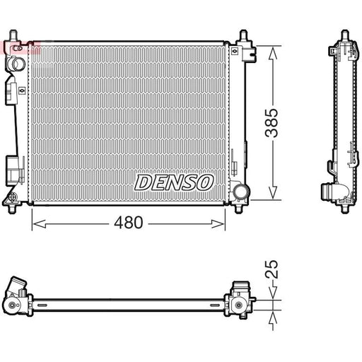 Denso Engine Radiator fits Kia Rio IV 2017 on 1.0