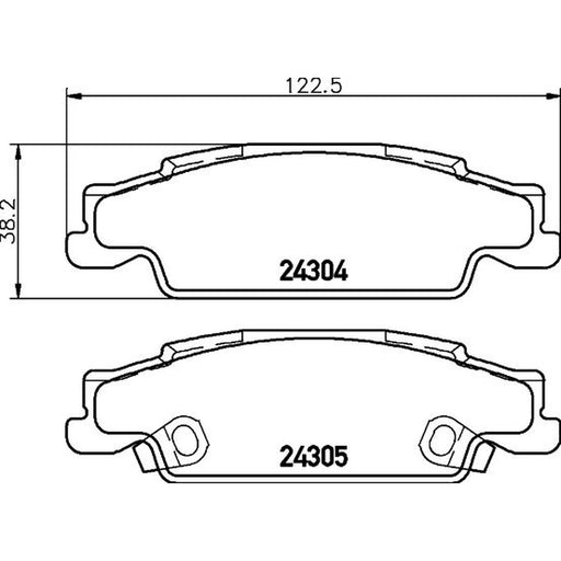 Mintex Rear Brake Pad Set fits Cadillac Cts 2002-2007 2.6 2.8 3.2 3.6
