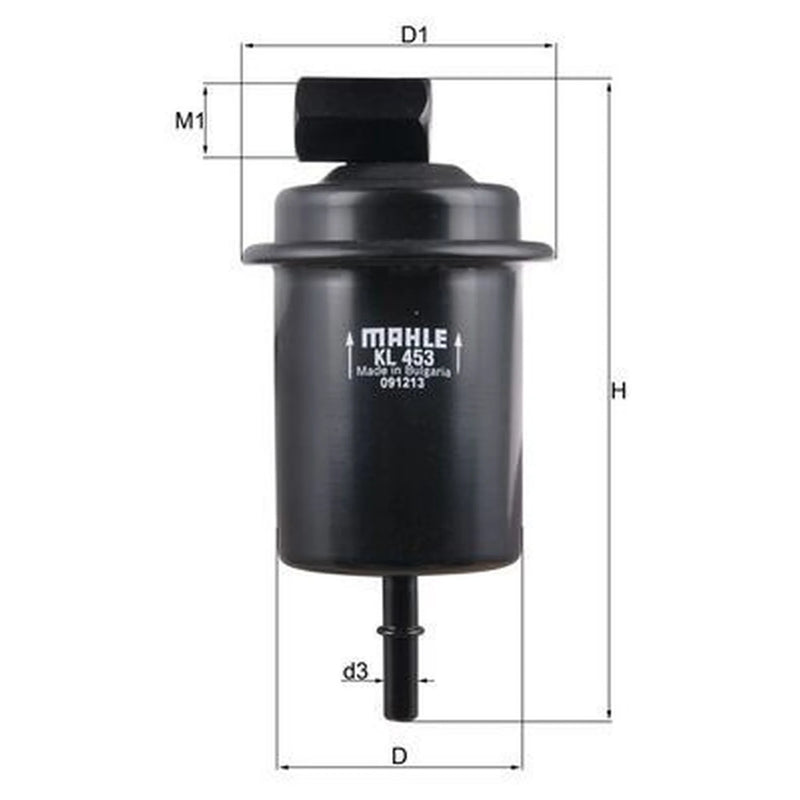 Mahle Fuel Filter Element fits Hyundai Amica / Atoz 2003-2010 1.1
