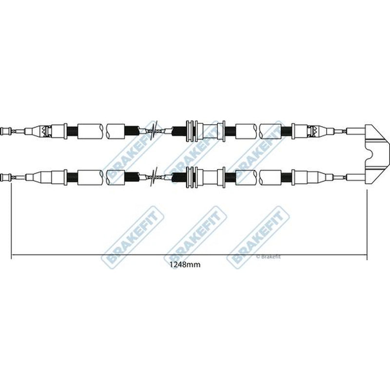 Apec Handbrake Cable Centre fits Opel Astra G 1998-2005 1.4 1.6 1.7 1.8 2.0