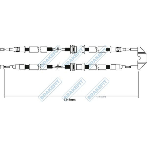 Apec Handbrake Cable Centre fits Opel Astra G 1998-2005 1.4 1.6 1.7 1.8 2.0