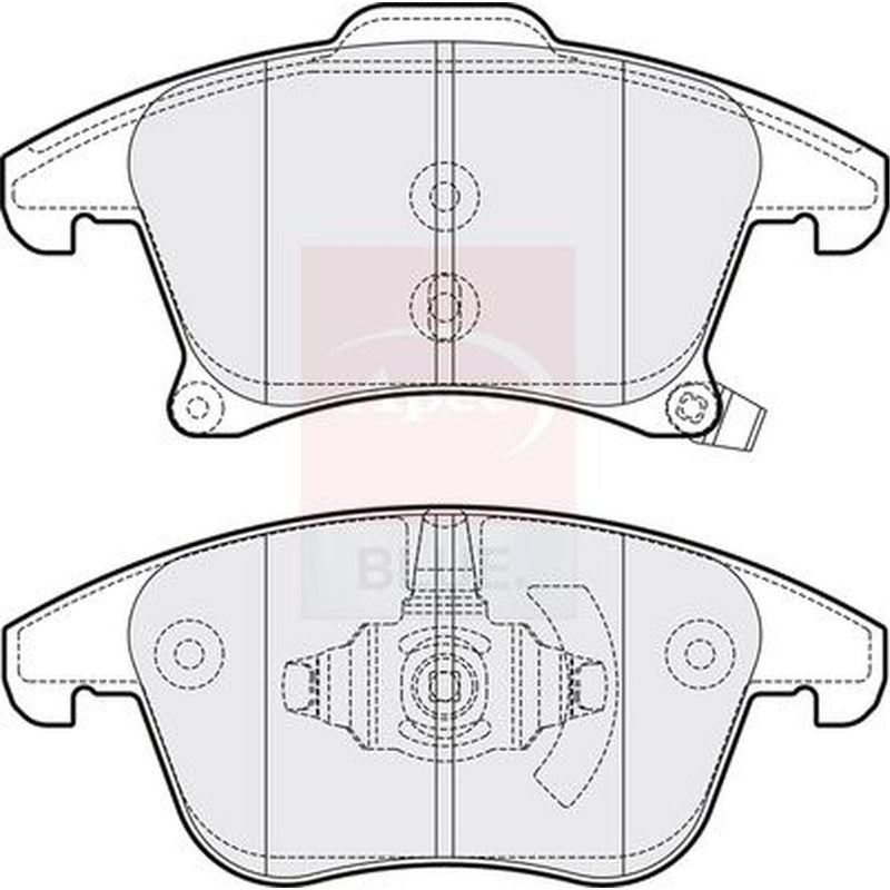 Apec Front Brake Pad Set fits Ford Galaxy 2019-2023 2.0