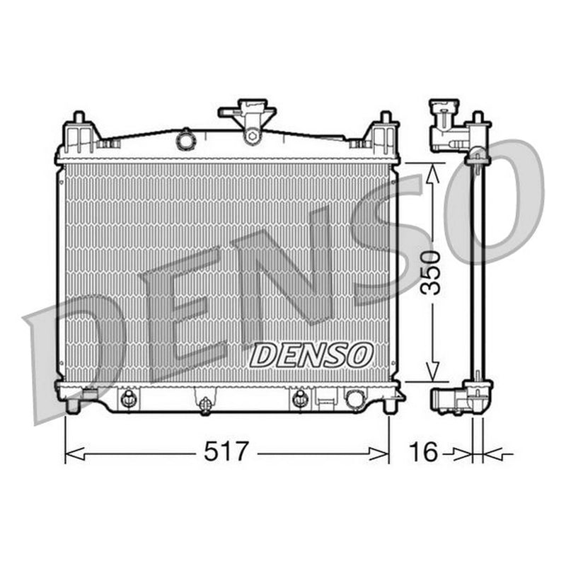 Denso Engine Radiator fits Mazda 2 2007-2015 1.3 1.5