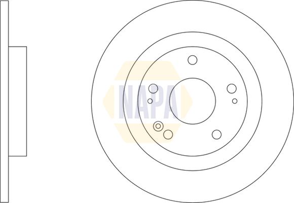 NAPA Brake Disc Set Solid