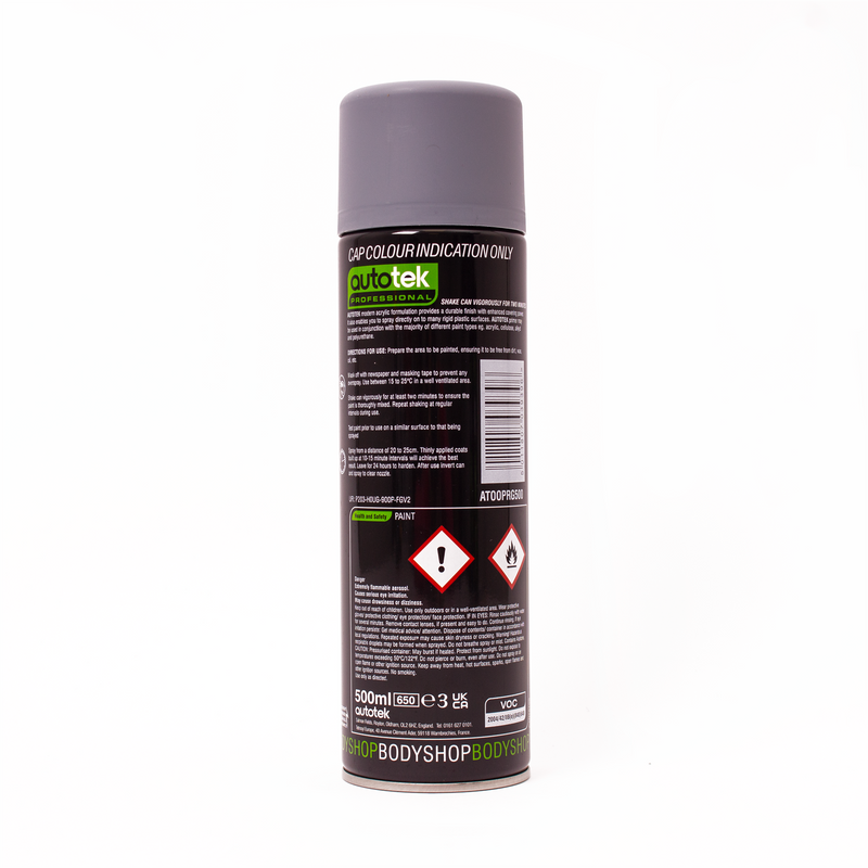 Autotek Professional Grey Primer 500Ml Spray Paint High Coverage Autotek  - Dynamic Drive