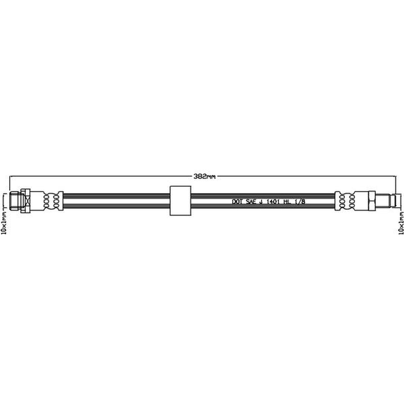 Juratek Brake Hydraulic Hose Line Rear fits Ford Tourneo Connect 2002-2013 1.8