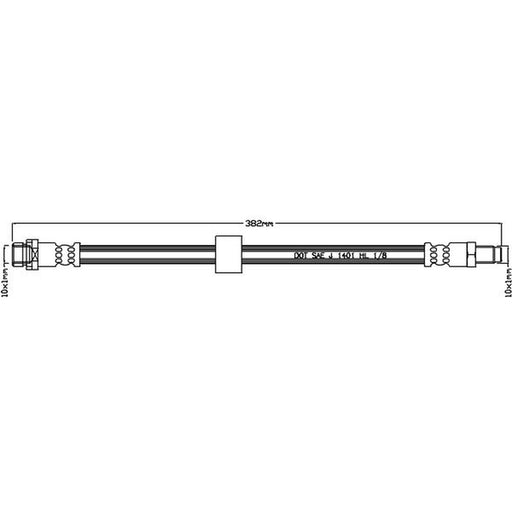 Abtex Brake Hydraulic Hose Line Rear fits Ford Tourneo Connect 2002-2013 1.8