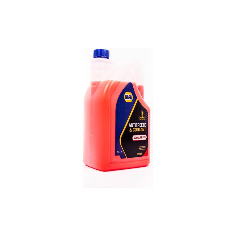 2x NAPA Red Antifreeze & Coolant Concentrate 5L Long Life Hi Spec 5 Litre NAPA - Dynamic Drive
