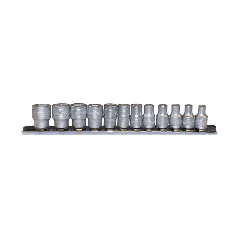 Teng Tools 1/4" Socket Clip Rail Set 6 pt 12 Pieces Teng Tools - Dynamic Drive