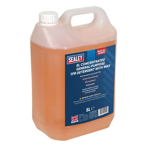 Sealey TFR Detergent with Wax Concentrated 5L SCS003 Sealey - Dynamic Drive