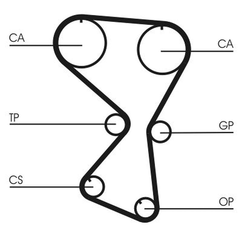 Continental CTAM Timing Belt Cambelt 154 Teeth fits Mitsubishi Galant 1999-2003