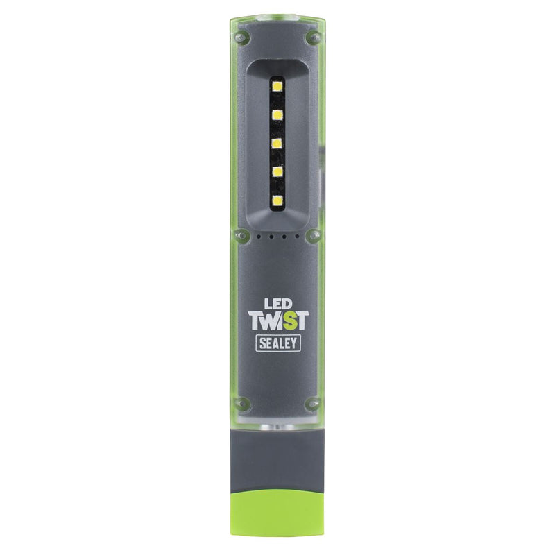 Sealey LED Twist Rechargeable Inspection Light 1W & 1W SMD LED201G Sealey - Dynamic Drive