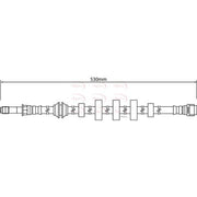 Apec Brake Hydraulic Hose Line Front fits Audi Q5 2008-2017 2.0 3.0 3.2