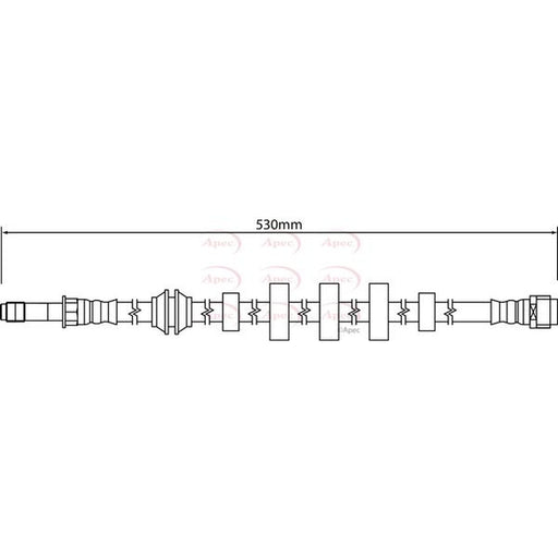 Apec Brake Hydraulic Hose Line Front fits Audi Q5 2008-2017 2.0 3.0 3.2