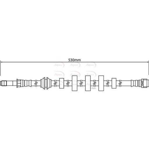 Apec Brake Hydraulic Hose Line Front HOS4292