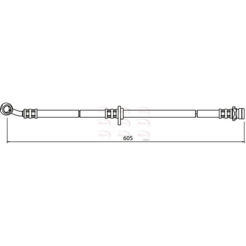 Apec Brake Hydraulic Hose Line Front Left fits Honda Fr-V 2004-2009