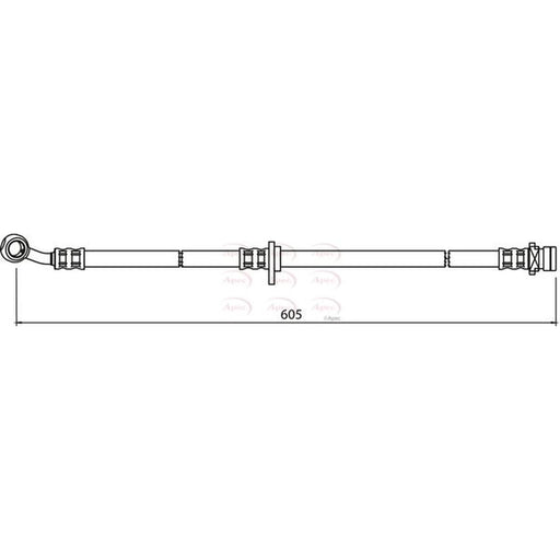 Apec Brake Hydraulic Hose Line Front Left HOS3999