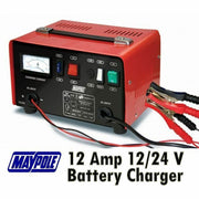 New Maypole MP716 12A Metal Battery Charger 12/24V Fast/Boost Mode Robust Steel Maypole  - Dynamic Drive