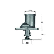 Mahle Thermostat,Coolant fits Opel Vectra A 1988-1995 1.6