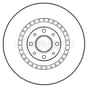 Borg & Beck 2 x Vented Brake Discs fits Chrysler Delta 2011 on 2.0