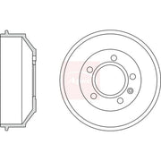 Apec Brake Drum Assembly Rear fits Ldv Maxus 2005-2009 2.5