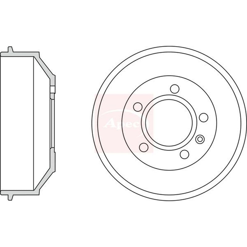 Apec Brake Drum Assembly Rear fits Ldv Maxus 2005-2009 2.5