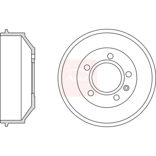 Apec Brake Drum Assembly Rear fits Ldv Maxus 2005-2009 2.5