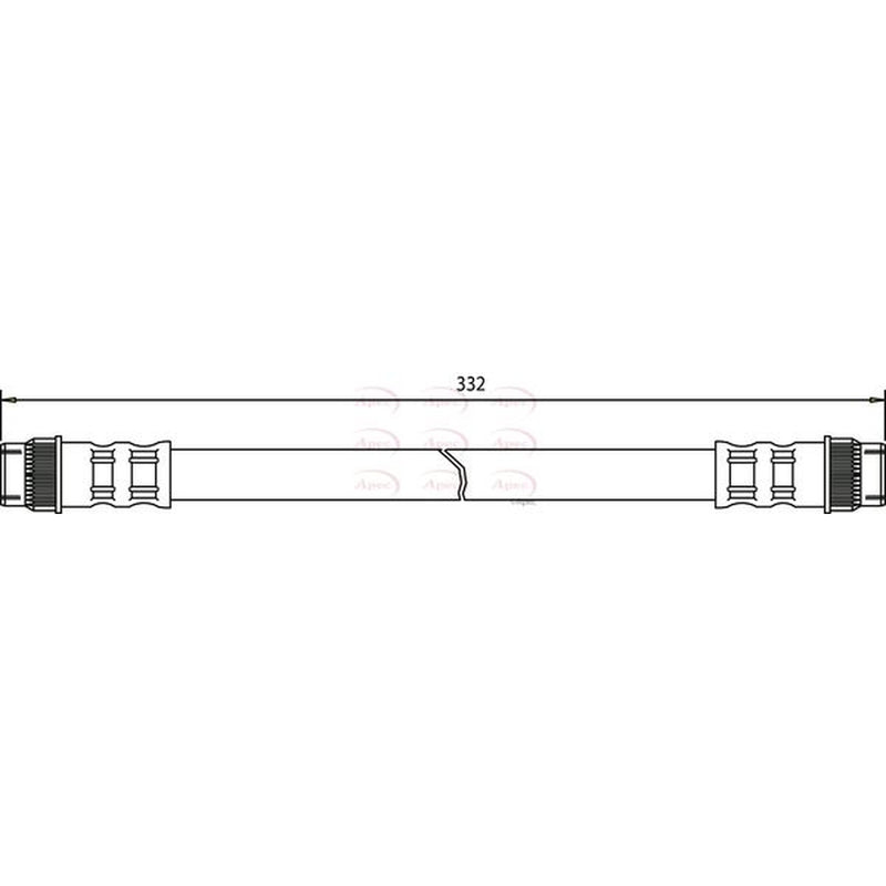 Apec Brake Hydraulic Hose Line Rear fits Dacia Duster 1988-1993 1.6