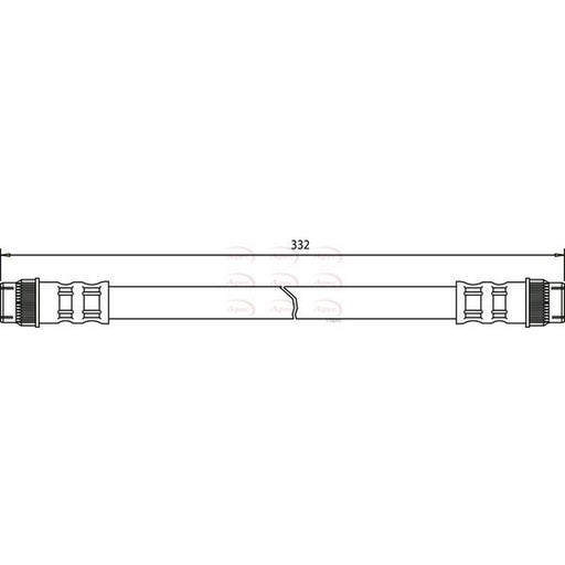 Apec Brake Hydraulic Hose Line Rear fits Dacia Duster 1988-1993 1.6