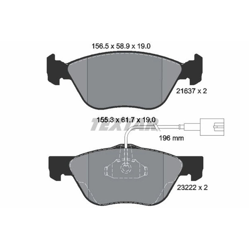Textar Front Brake Pad Set 2163702
