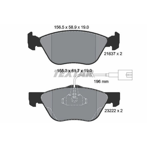 Textar Front Brake Pad Set 2163702
