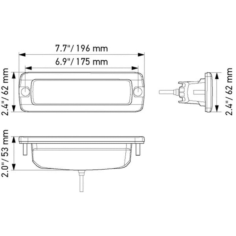 Hella Led Mini Lightbar 6.2Inch Flood Flush 1FB 1FB 358 176-221 1FB 358 176-221