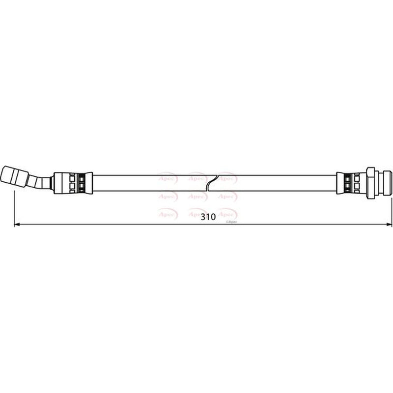 Apec Brake Hydraulic Hose Line Rear Left fits Kia Cee'D 2006-2012 1.4 1.6 2.0