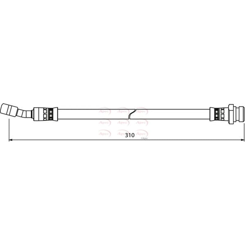 Apec Brake Hydraulic Hose Line Rear Left HOS4015