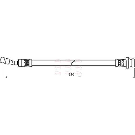 Apec Brake Hydraulic Hose Line Rear Left fits Kia Cee'D 2006-2012 1.4 1.6 2.0