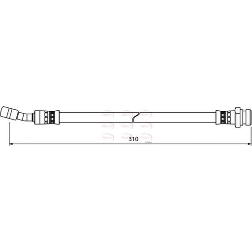 Apec Brake Hydraulic Hose Line Rear Left HOS4015