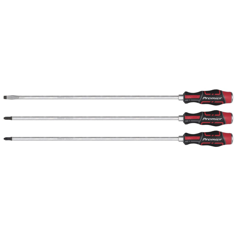 Sealey Premier Premier Extra-Long Hammer-Thru Screwdriver Set 450mm 3pc AK4942 Sealey Premier - Dynamic Drive