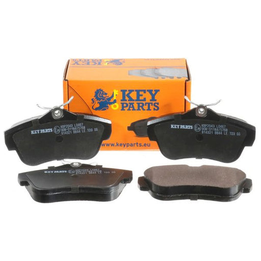 Key Parts 4 x Rear Brake Pad Set fits Citroën Dispatch II 2007-2016 1.6 2.0