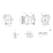 Hella Air Conditioning Compressor fits Opel Corsa D 2006-2014 1.0 1.2 1.4