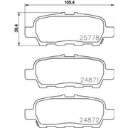 Mintex Front & Rear Pads fits Suzuki Grand Vitara II 2005-2015 1.9 2.0 2.7