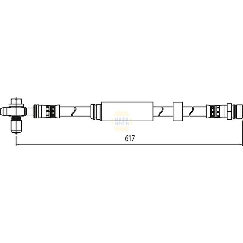 NAPA Brake Hydraulic Hose Line Front NBH1243